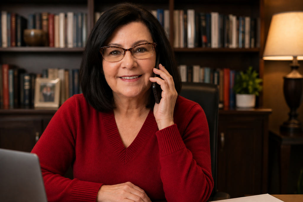 Anna Gibbon on a confidential call